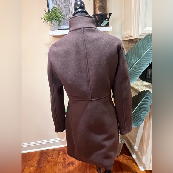 Calin Klein Chocolate Melange Brown Walker Coat Small - Picture 11 of 13